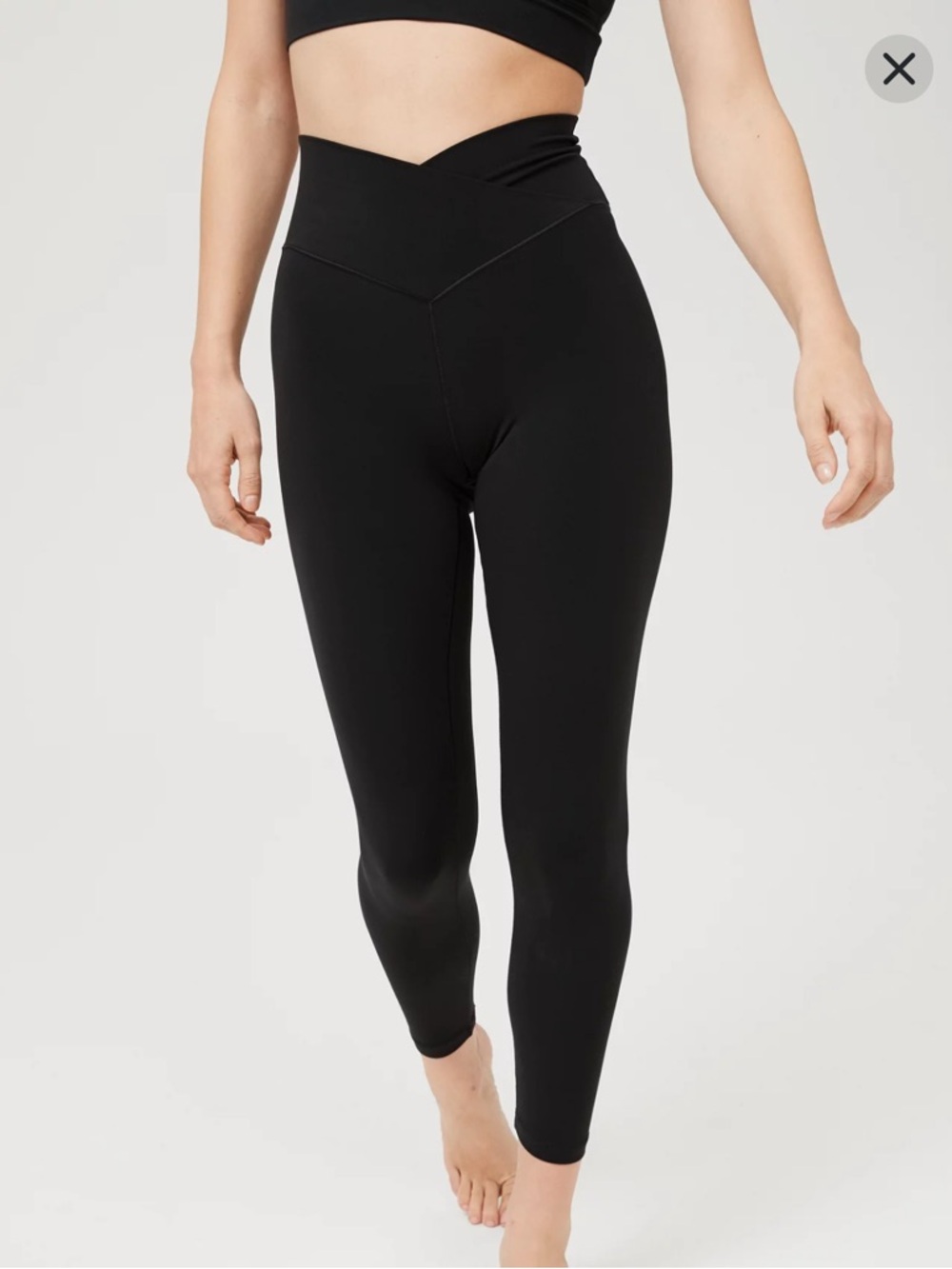 EUC Aerie offline real me cross over 7/8 leggings size XXL BLACK